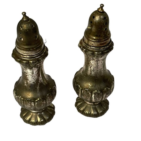 Vintage Salt & Pepper Shaker Lead Read Tarnish- Resistant Metal Japan - Picture 3 of 6